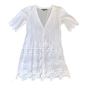 Walter Baker White Embroidery Dress S